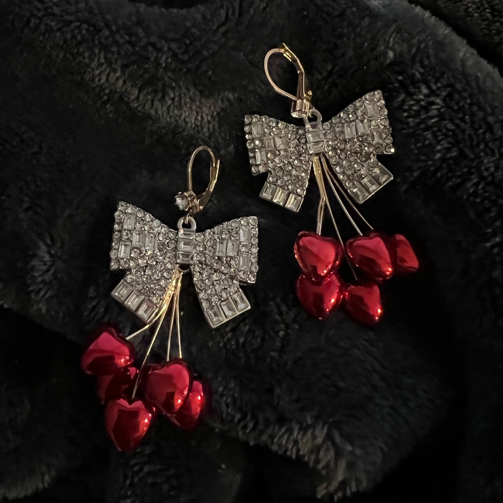 Betsy Johnson valentine earrings.